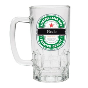Caneca de chopp personalizada de vidro