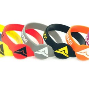 Pulseira de silicone com brasão circular